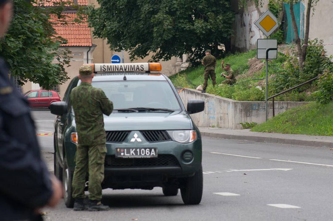 Iš Vilniaus senamiesčio išvežtas pavojingas sprogmuo
