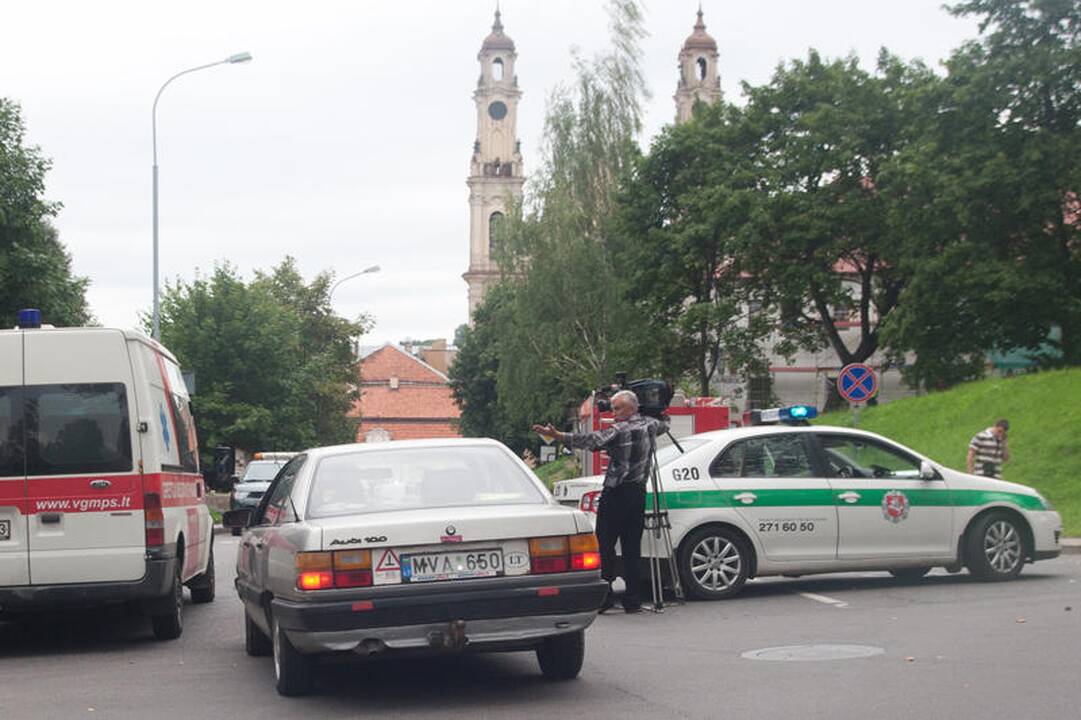 Iš Vilniaus senamiesčio išvežtas pavojingas sprogmuo