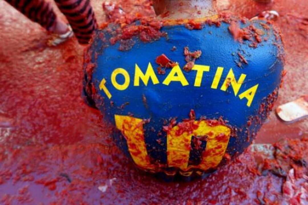 Ispanijoje įvyko tradicinis pomidorų mūšis