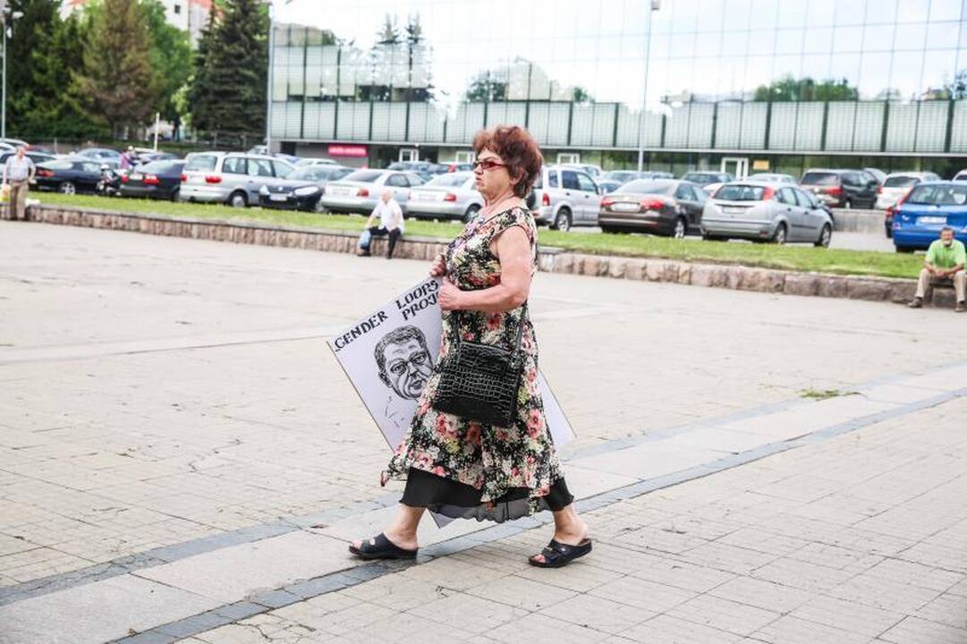 Vienybės aikštėje mitinguotojai smerkė pedofilų gynėjus
