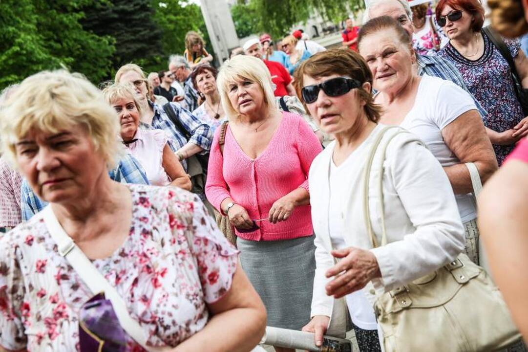 Vienybės aikštėje mitinguotojai smerkė pedofilų gynėjus