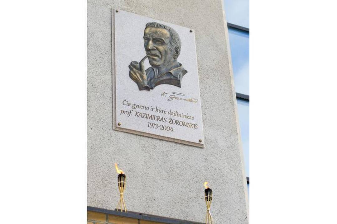 Kazimiero Žoromskio studiją paženklino atminimo lenta