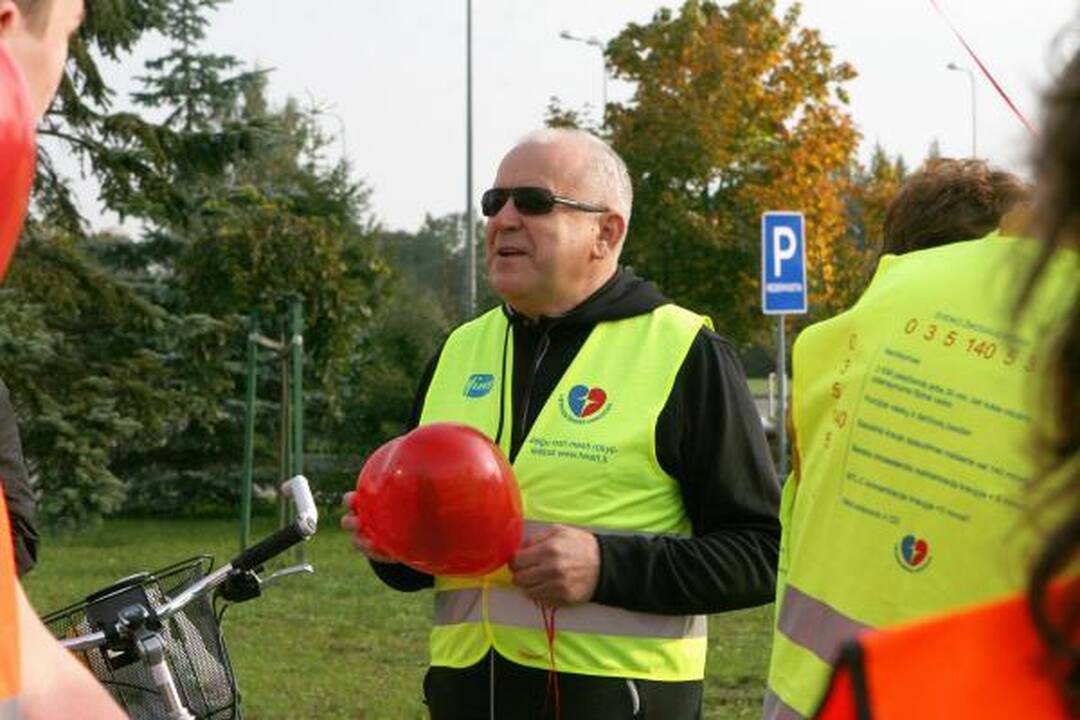 Širdies dieną medikai sėdo ant dviračių