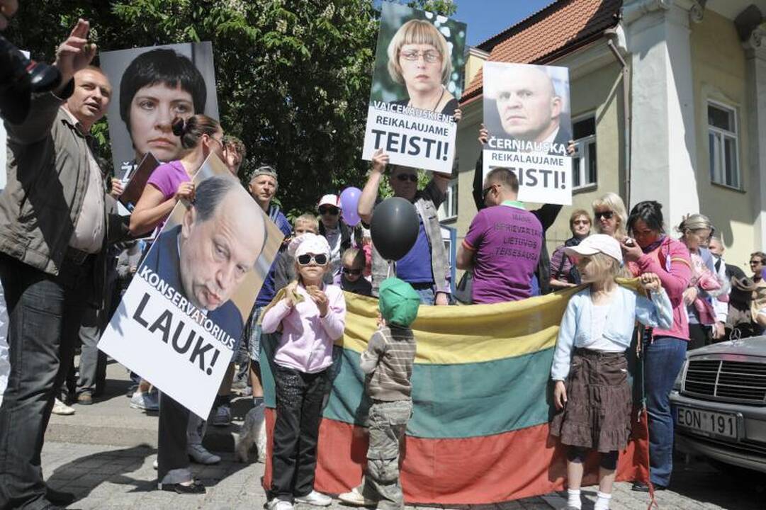 Vilniuje į mitingą rinkosi žmonės, sujaudinti vaiko likimo
