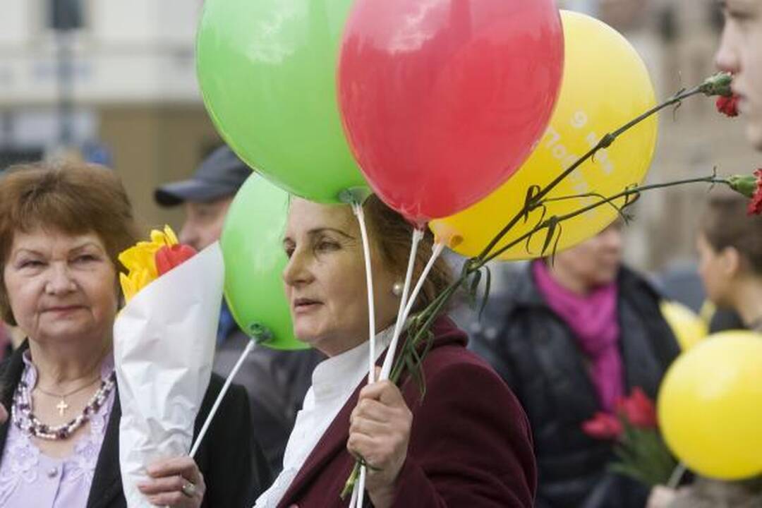 Veteranų eitynes Vilniuje lydėjo priešiški šūkiai (papildyta 15.50 val.)