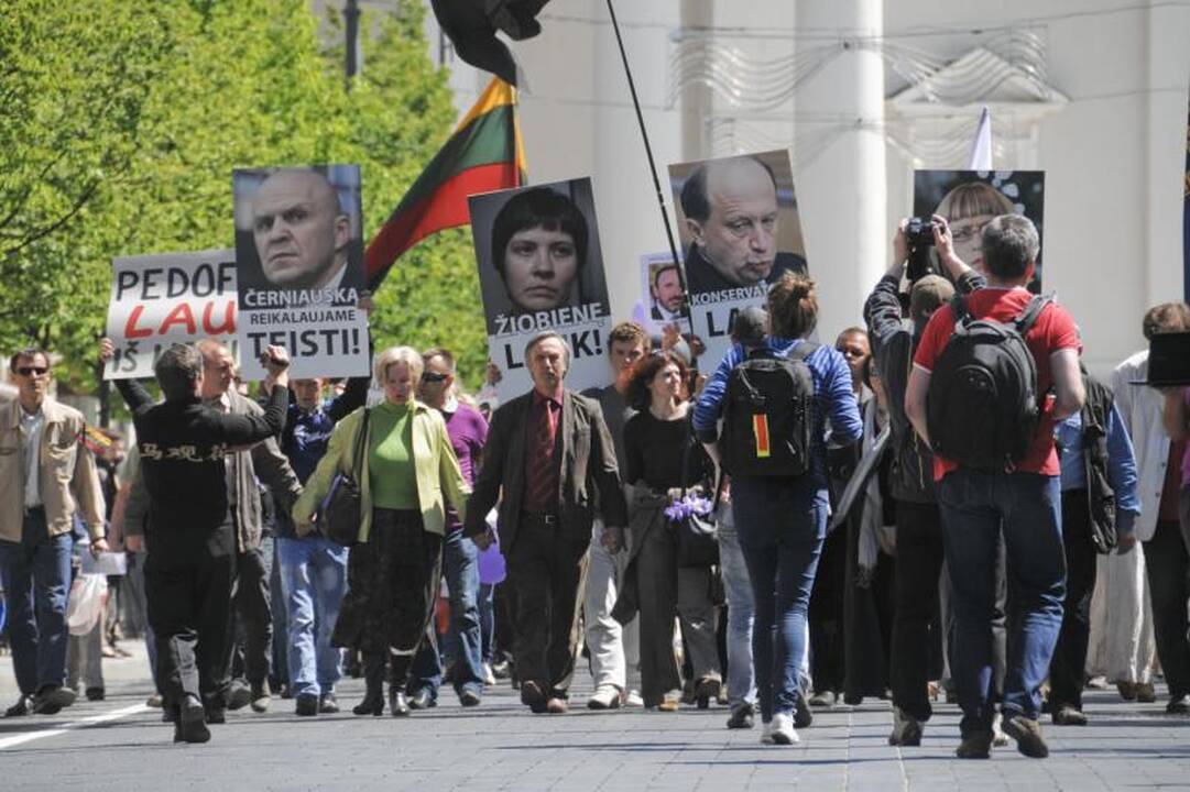 Vilniuje į mitingą rinkosi žmonės, sujaudinti vaiko likimo
