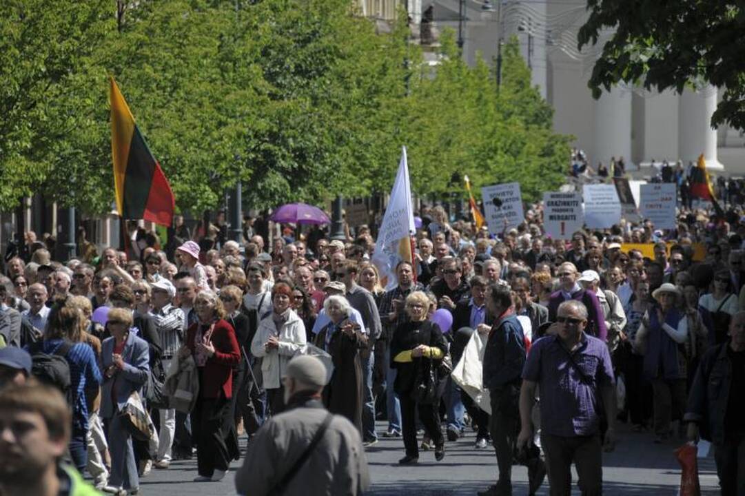 Vilniuje į mitingą rinkosi žmonės, sujaudinti vaiko likimo