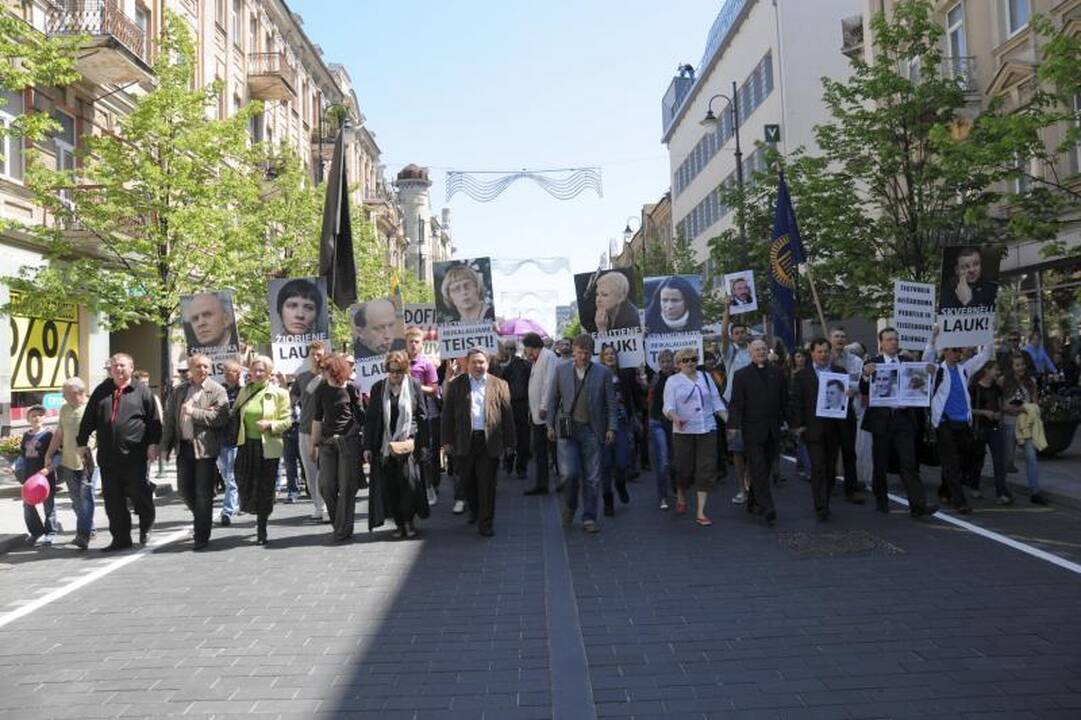 Vilniuje į mitingą rinkosi žmonės, sujaudinti vaiko likimo