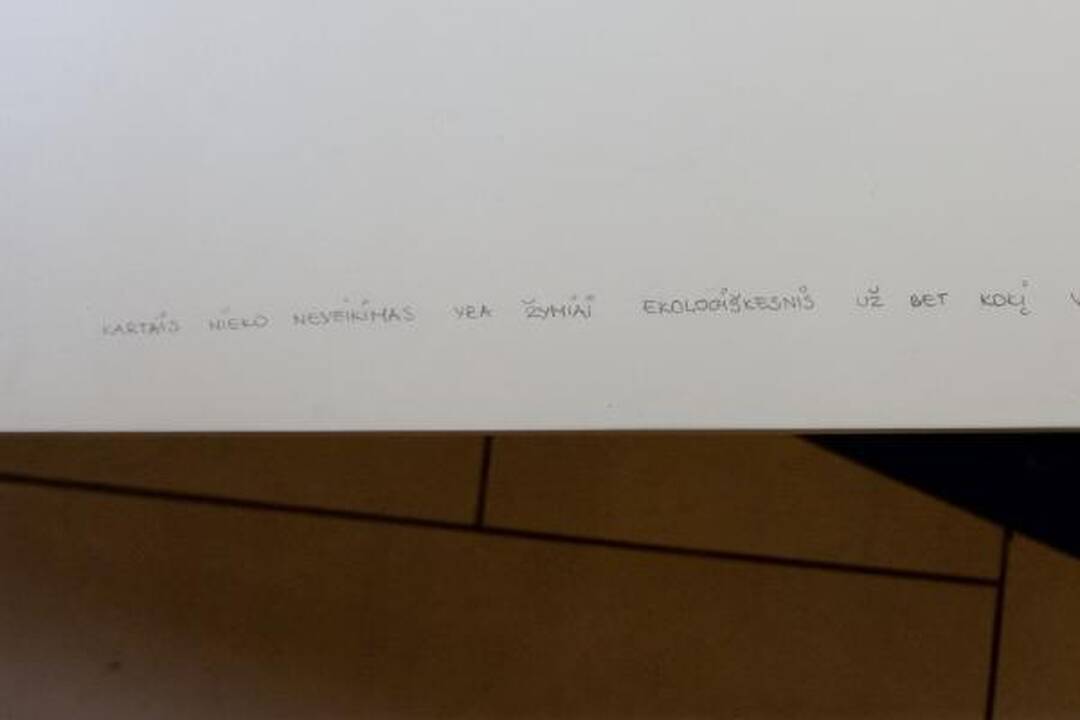 Mados atstovai pristatė ekologijos tema dekoruotus suoliukus