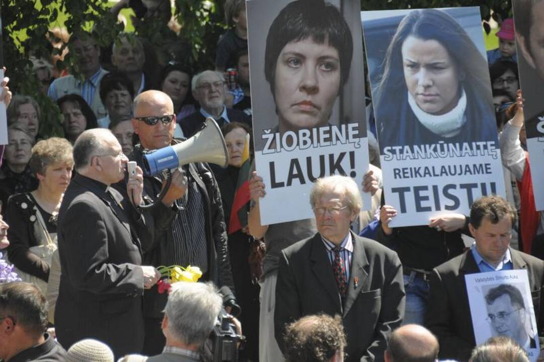 Vilniuje į mitingą rinkosi žmonės, sujaudinti vaiko likimo