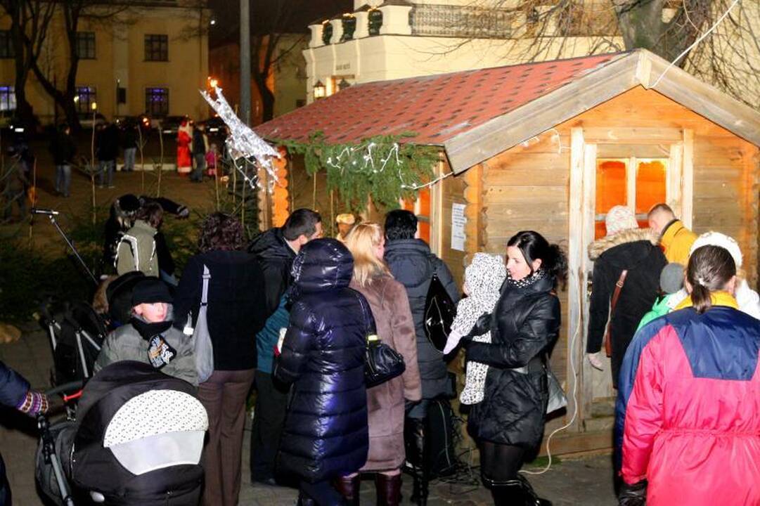 Rotušės aikštėje tradiciškai apsigyveno avys