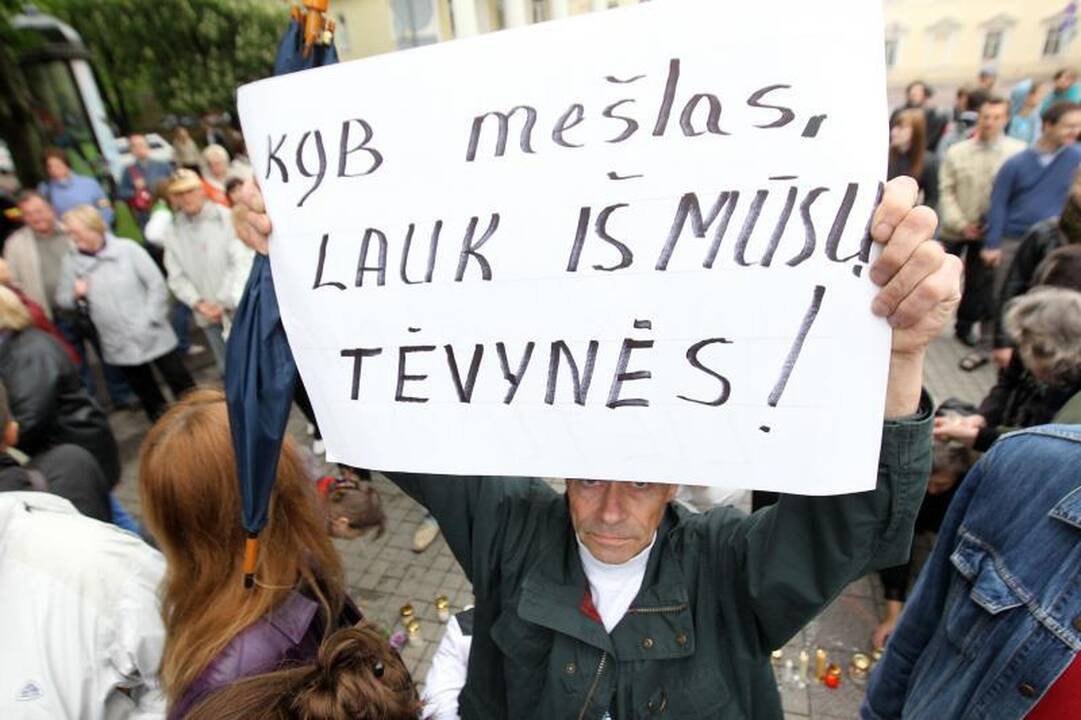 Po įvykių Garliavoje – mitingas prie Prezidentūros