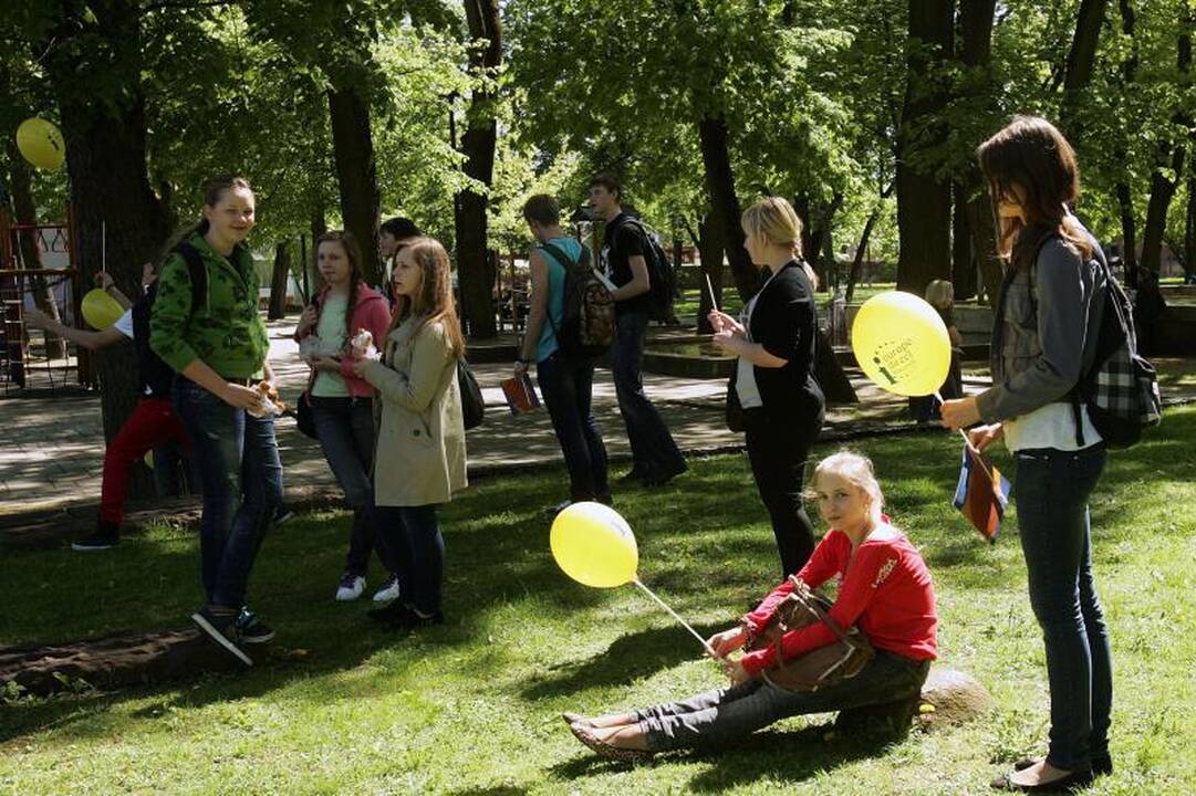 Europos dieną kauniečiai pasitiko šokiais ir dainomis