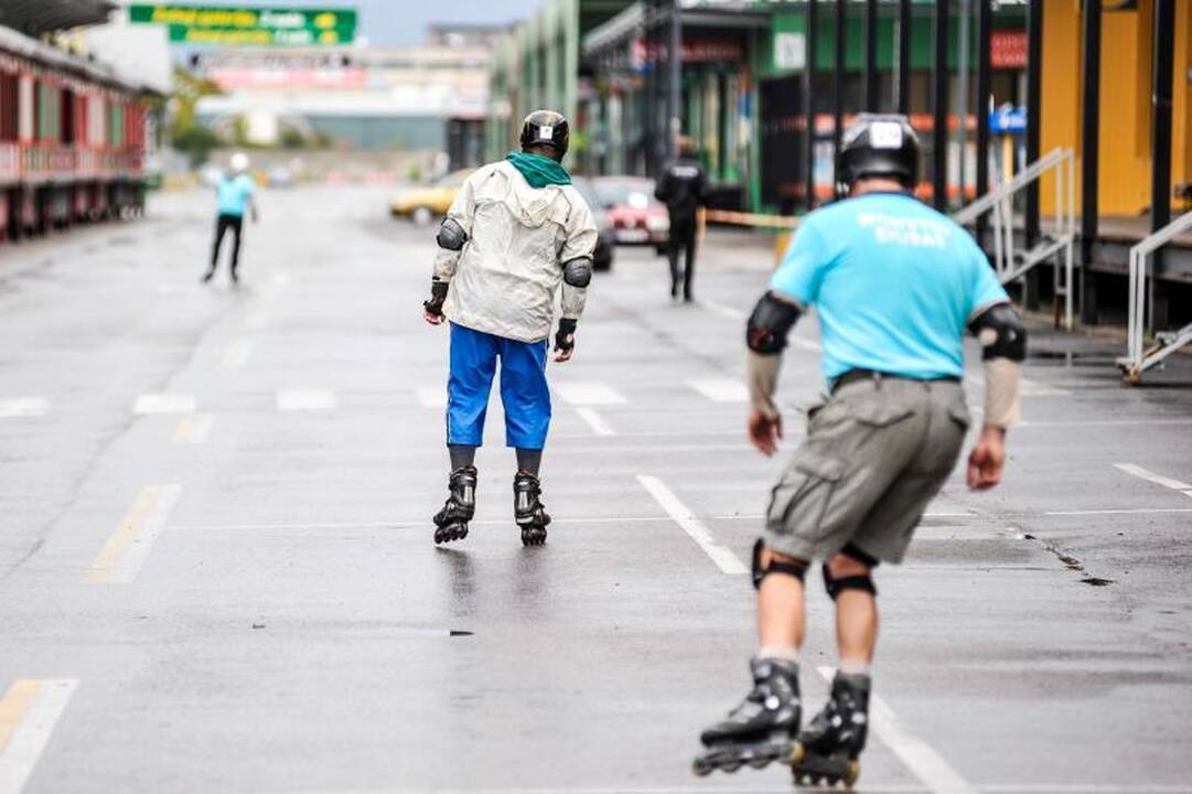 Kauno riedučių maratoną sugadino prastas oras