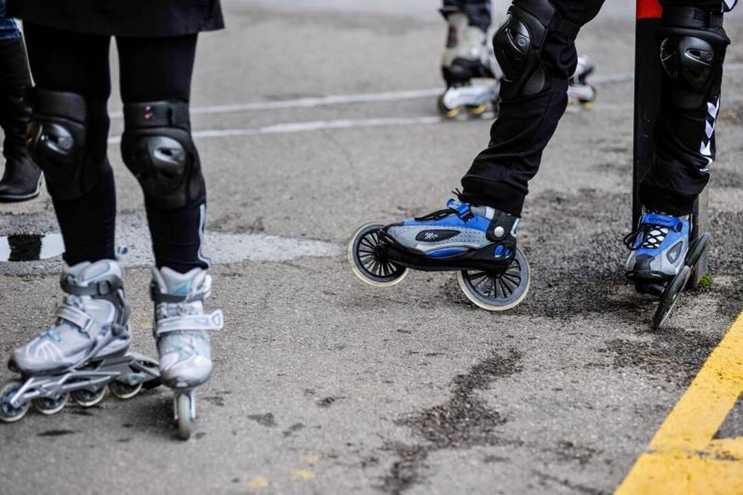 Kauno riedučių maratoną sugadino prastas oras