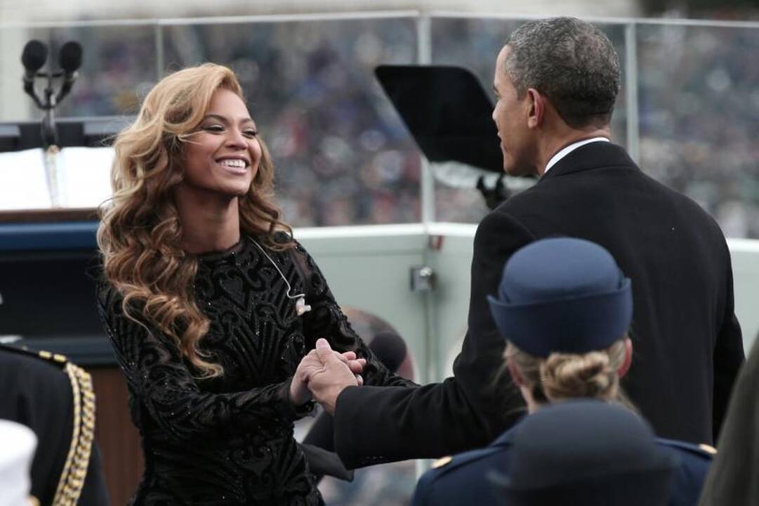 B. Obamos inauguracijoje Beyonce spindėjo išlaikyta elegancija