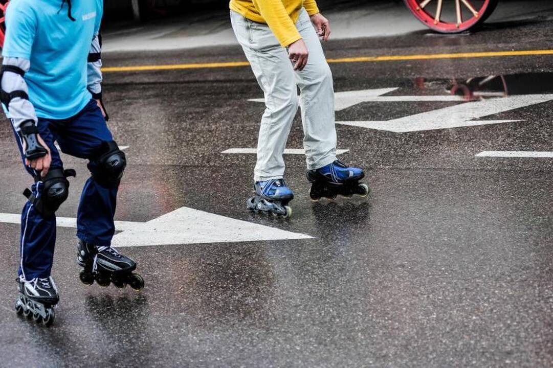 Kauno riedučių maratoną sugadino prastas oras