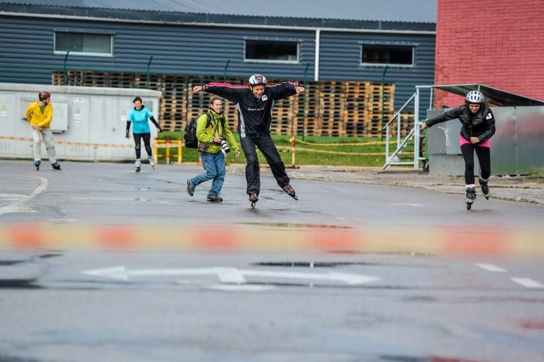 Kauno riedučių maratoną sugadino prastas oras