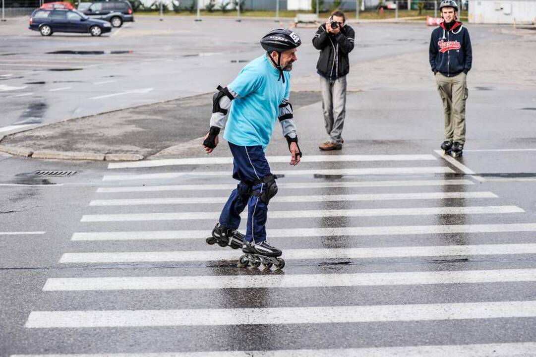 Kauno riedučių maratoną sugadino prastas oras