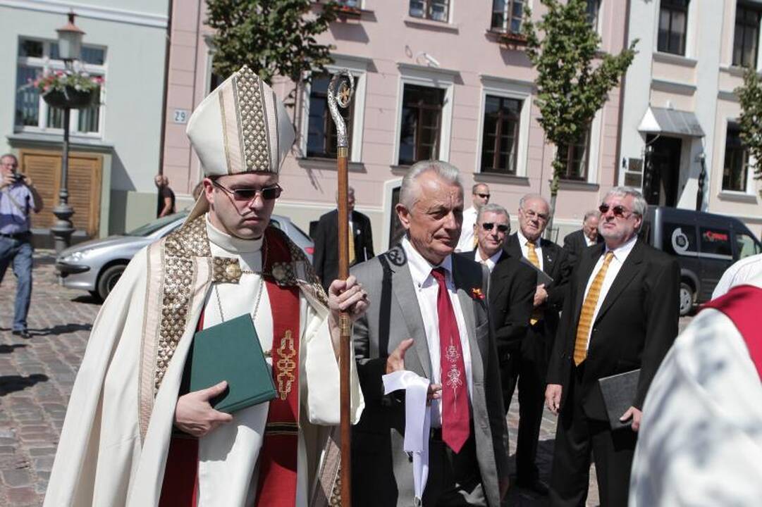 Klaipėdoje pašventintas šv. Jono bažnyčios kertinis akmuo
