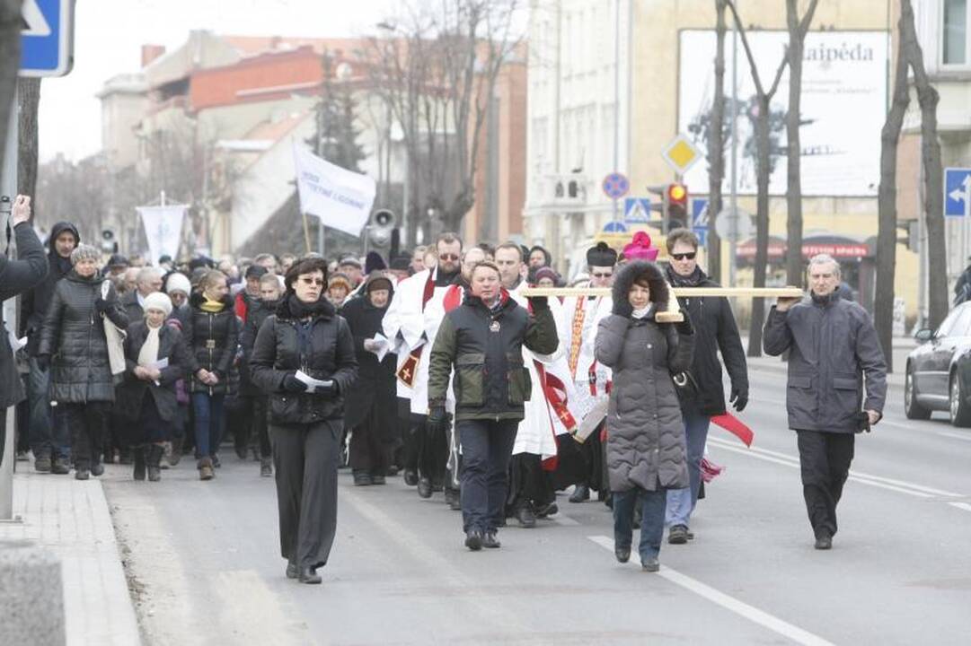 Klaipėdiečiai išsiruošė į Kryžiaus kelią