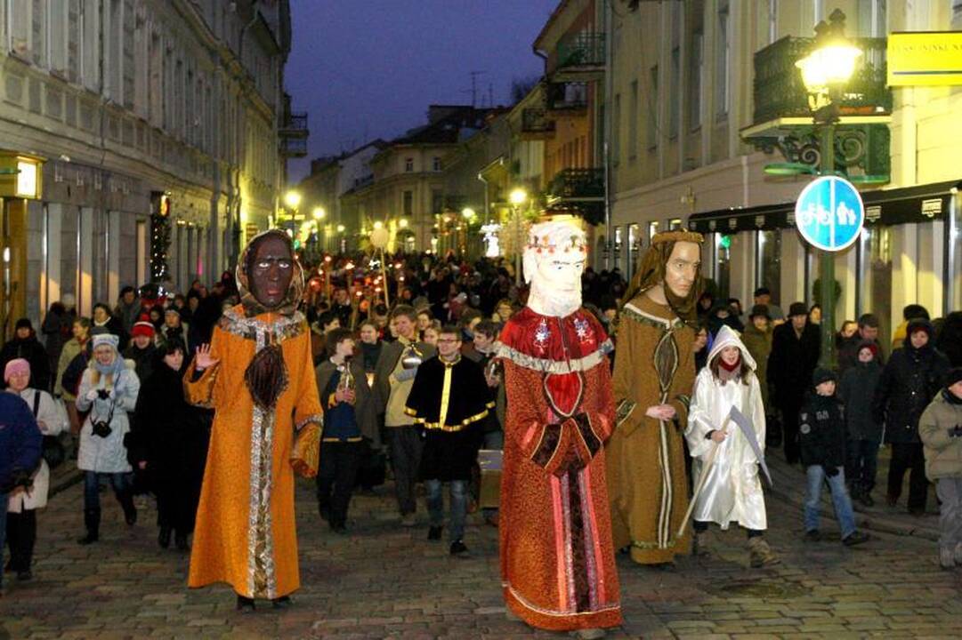 Trys karaliai Kaune paskelbė žiemos švenčių pabaigą  
