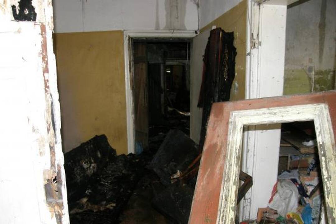 Klaipėdos centre degė namas