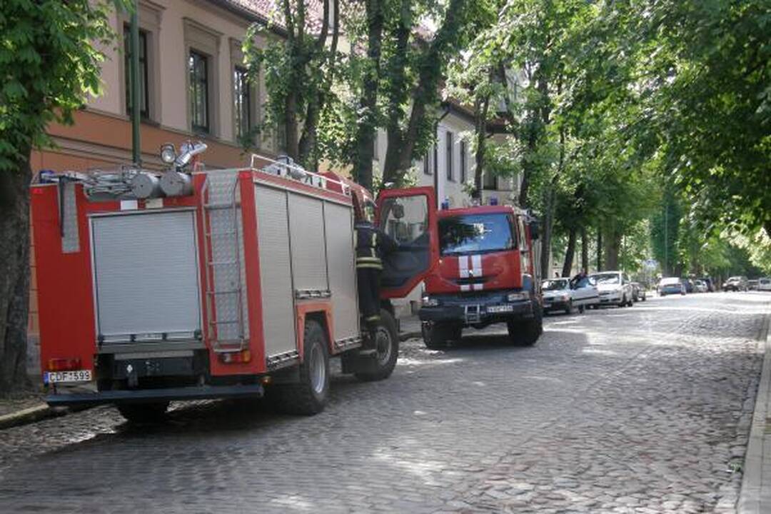 Klaipėdos centre degė namas