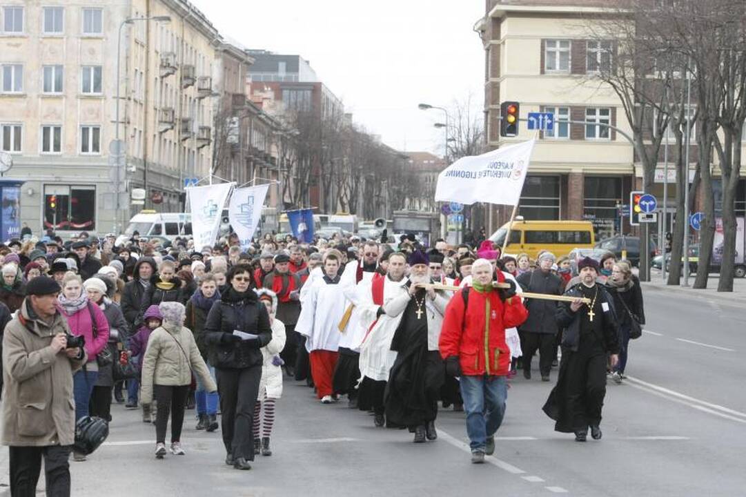 Klaipėdiečiai išsiruošė į Kryžiaus kelią