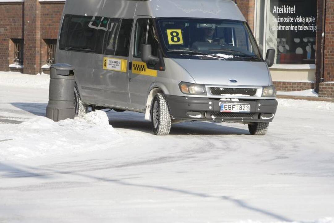 Klaipėdoje eismo sąlygos išlieka sudėtingos