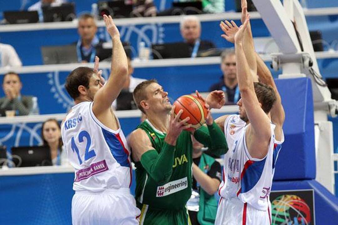 S.Jasaitis: jei įmetėme 100 taškų, reiškia serbai blogai gynėsi