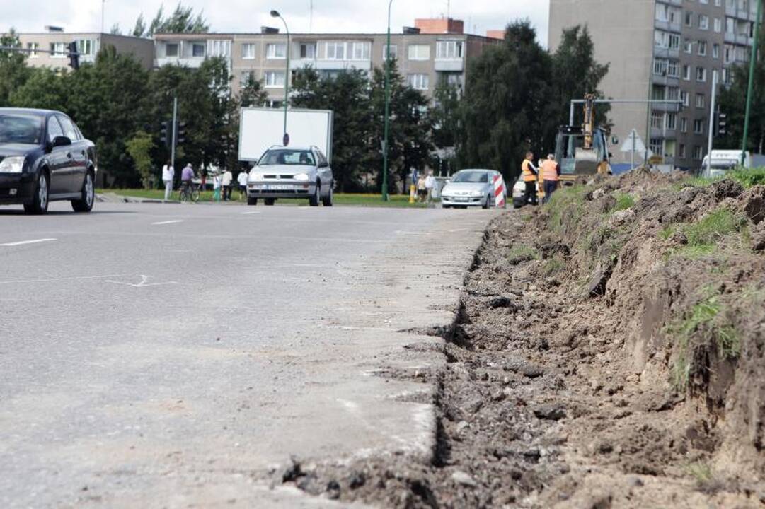 Šilutės plente jau vyksta remontas