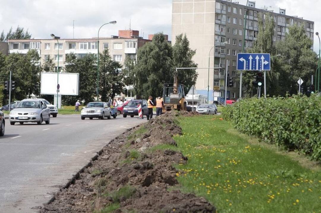 Šilutės plente jau vyksta remontas