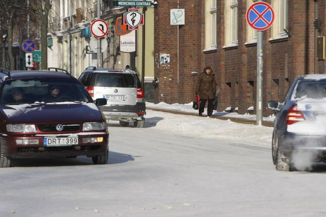 Klaipėdoje eismo sąlygos išlieka sudėtingos