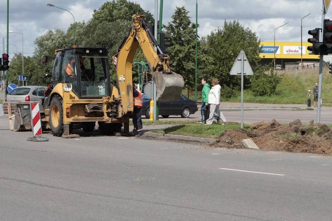 Šilutės plente jau vyksta remontas