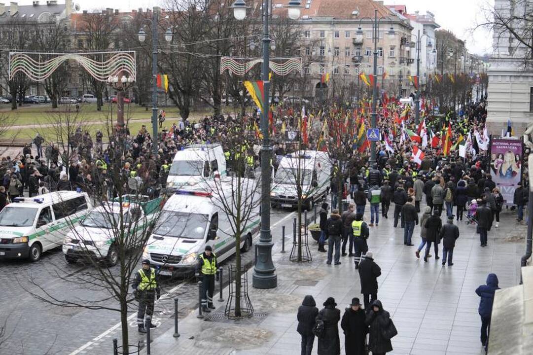 Kovo 11-osios eitynėse - ir kaukolės, ir provokacijos
