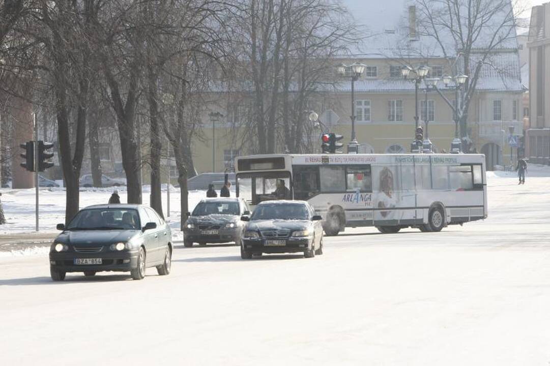 Klaipėdoje eismo sąlygos išlieka sudėtingos