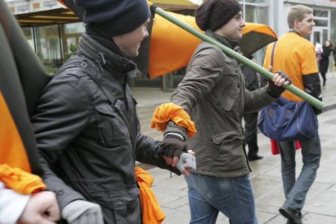 Laisvės alėjoje – daugiau kaip tūkstančio studentų virtinė