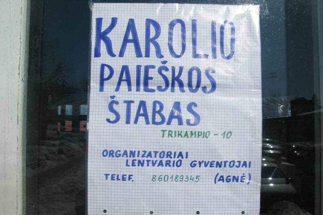 Sekmadienį Lentvaryje tęsėsi dingusio kauniečio studento paieškos