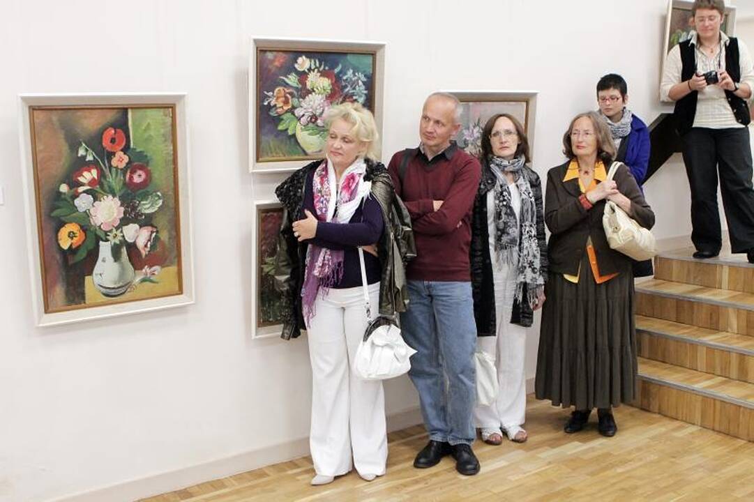 Lietuvos dailės muziejaus galerijoje Klaipėdoje – puokštė P.Domšaičiui