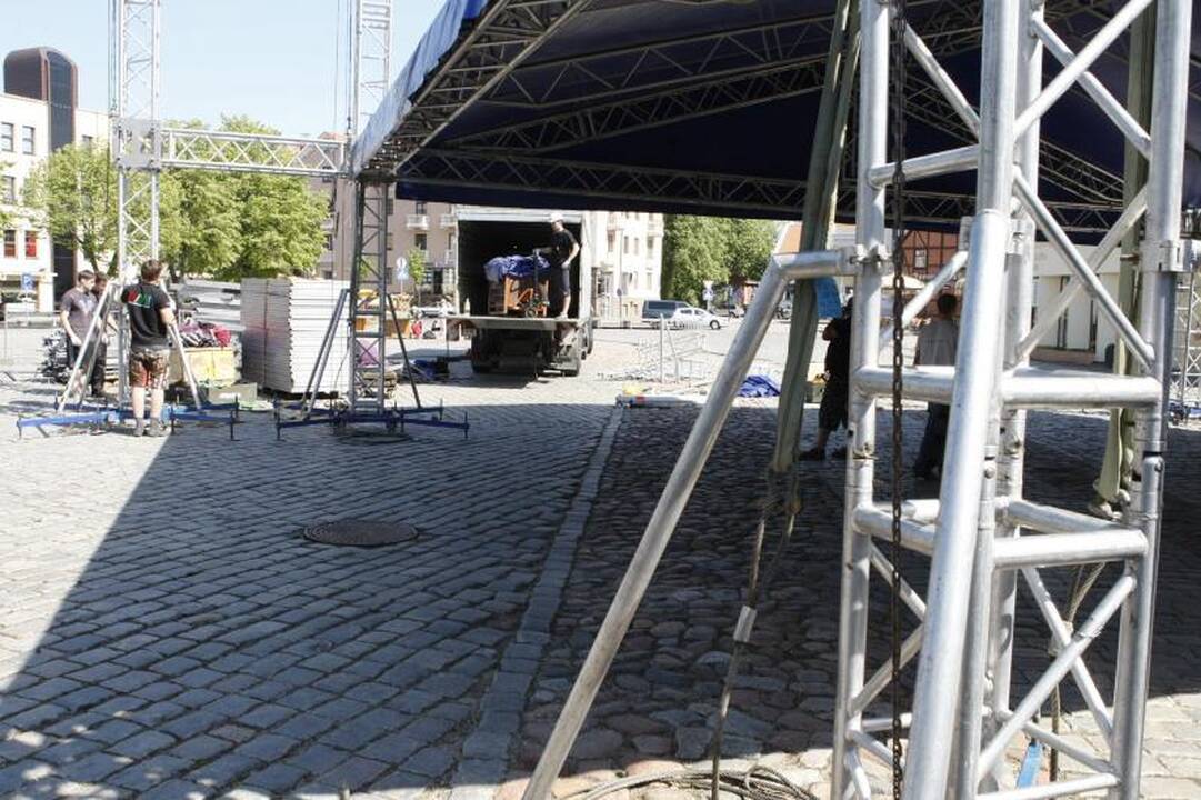Klaipėdos džiazo festivalis: jau statoma scena