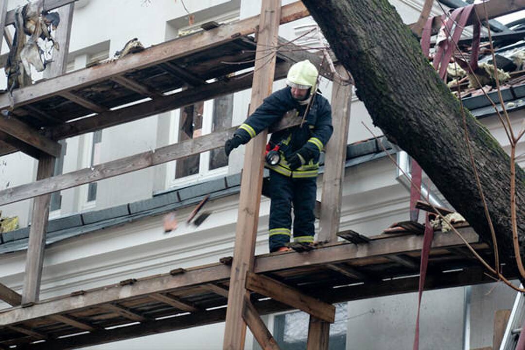 Vilniaus senamiestyje degė namas