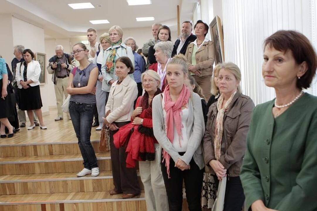 Lietuvos dailės muziejaus galerijoje Klaipėdoje – puokštė P.Domšaičiui
