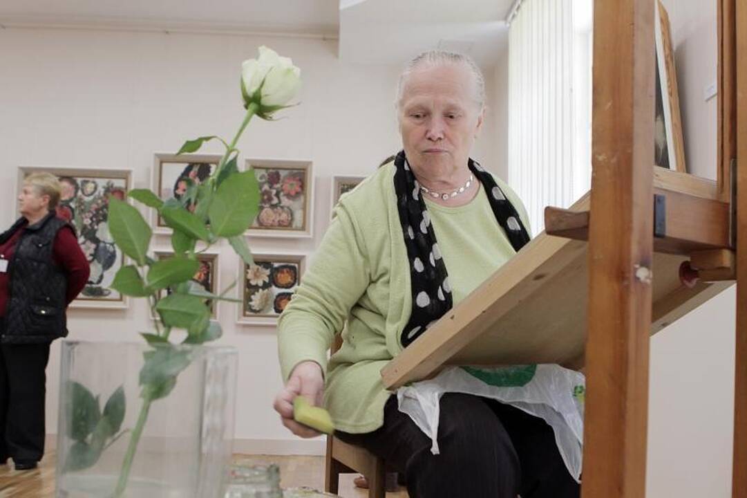 Lietuvos dailės muziejaus galerijoje Klaipėdoje – puokštė P.Domšaičiui