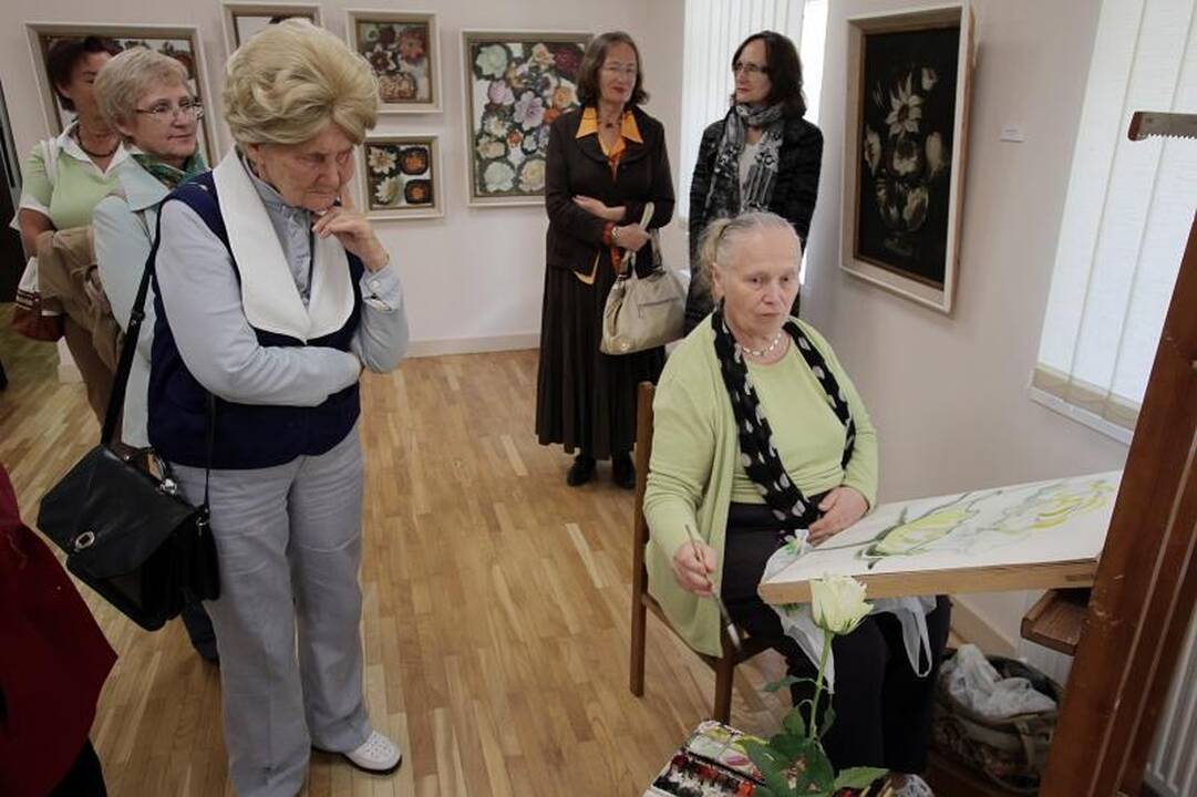 Lietuvos dailės muziejaus galerijoje Klaipėdoje – puokštė P.Domšaičiui