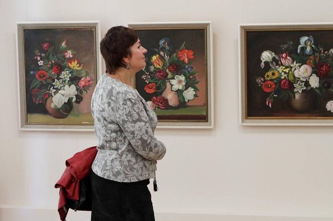 Lietuvos dailės muziejaus galerijoje Klaipėdoje – puokštė P.Domšaičiui