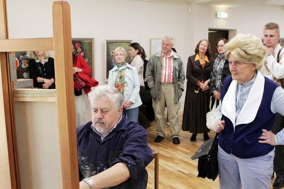 Lietuvos dailės muziejaus galerijoje Klaipėdoje – puokštė P.Domšaičiui