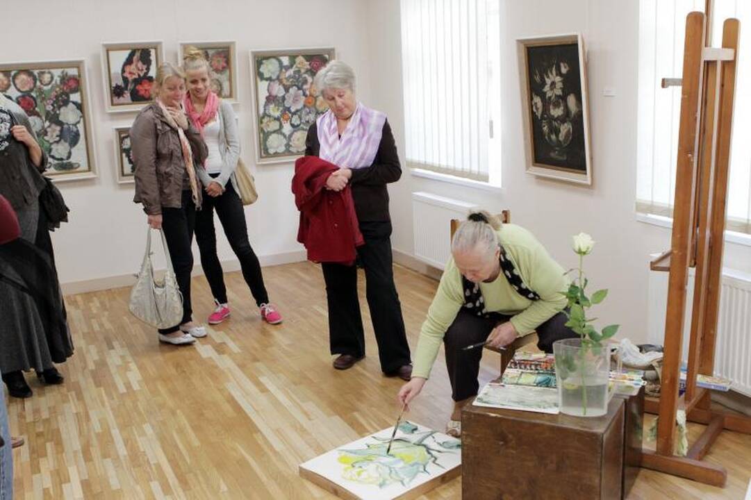 Lietuvos dailės muziejaus galerijoje Klaipėdoje – puokštė P.Domšaičiui
