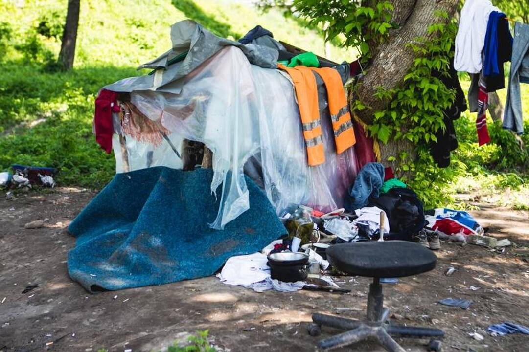 Prie Neries įsikūręs benamis: leiskit man numirti, kur aš noriu
