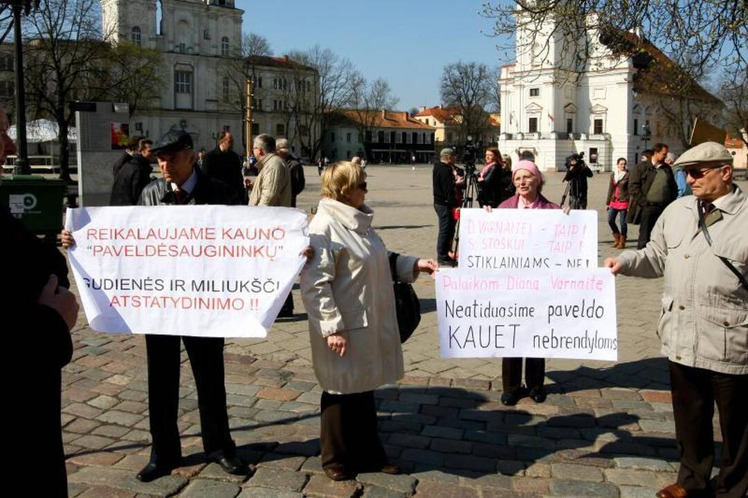 I.Vaškelienė filmavo protestuojančius architektus